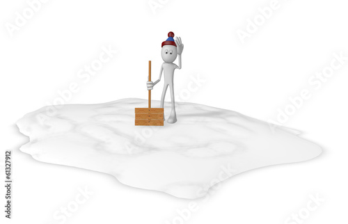 Illustration: schneeschieber schneeschieber