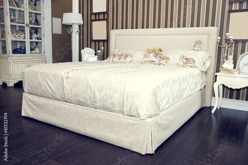 Illustration: comfortable and cozy white bedroom comfortable and cozy white bedroom