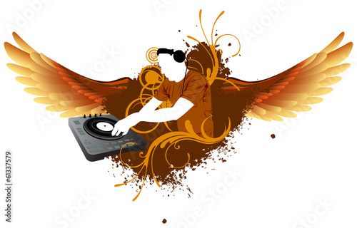 Illustration: DJ wings DJ wings