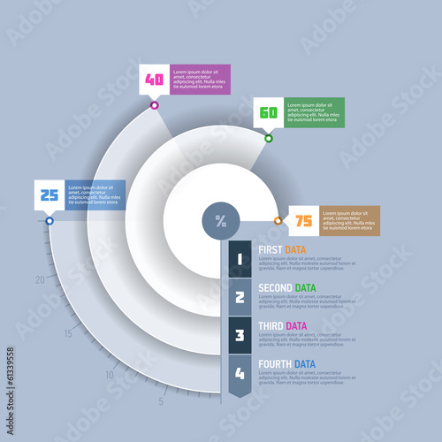 Vector: Pie chart, circle graph infographics element Pie chart, circle graph infographics element
