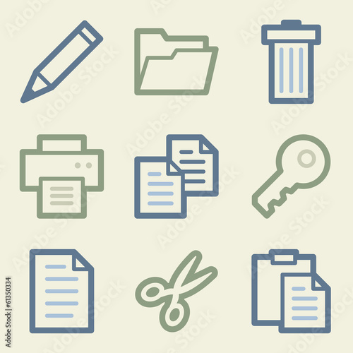 Vector: Document web icons, money color set Document web icons, money color set