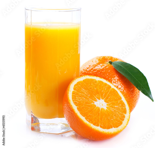 Fresh orange with juice