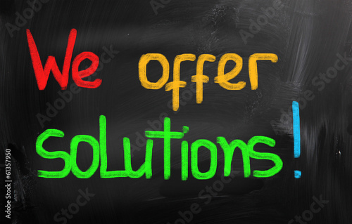 Photo: We Offer Solutions Concept We Offer Solutions Concept