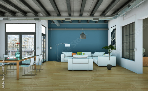 Illustration: modernes Loft modernes Loft