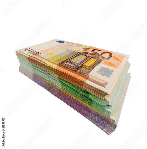 Photo: Viele verschiedene Euro-Geldscheine Viele verschiedene Euro-Geldscheine