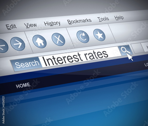 Illustration: Interest rates concept. Interest rates concept.