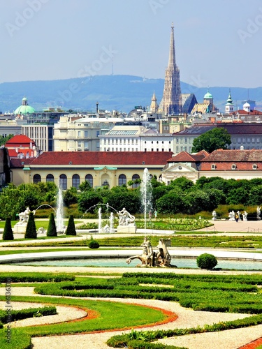 Photo: View over the gardens of Vienna, Austria View over the gardens of Vienna, Austria