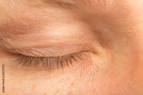 Photo: closed eye male. macro closed eye male. macro