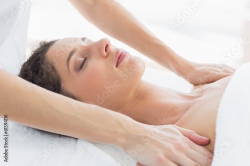 Photo: Woman receiving shoulder massage Woman receiving shoulder massage