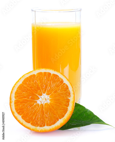 Fresh orange with juice