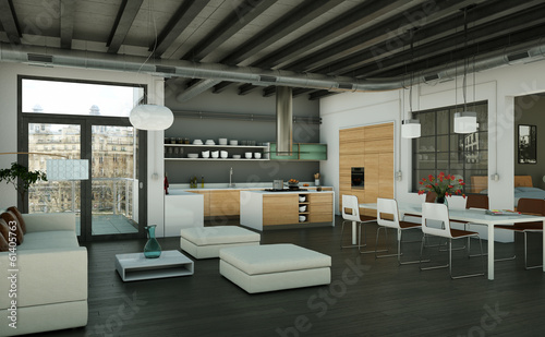 Illustration: modernes Loft modernes Loft