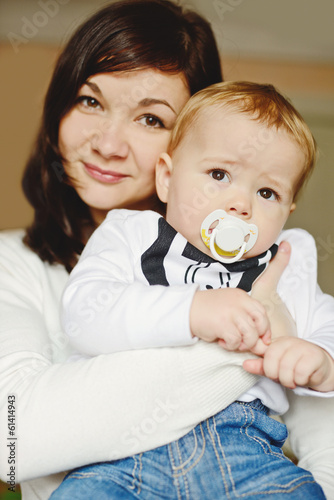 Photo: mother and baby son mother and baby son