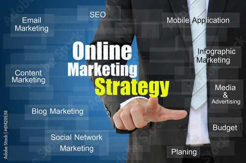 Photo: Online Marketing Strategy Concept Online Marketing Strategy Concept
