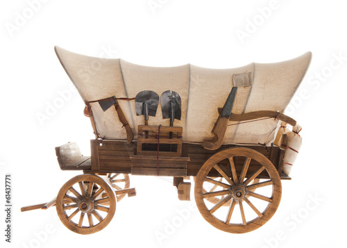 Photo: Old Horse Carriage isolated on white Old Horse Carriage isolated on white
