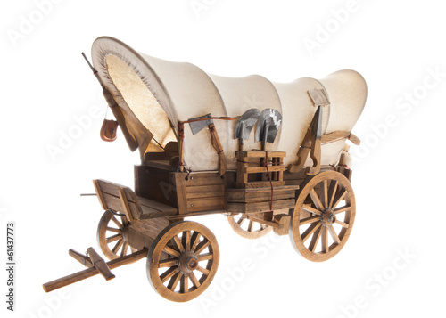 Photo: Old Horse Carriage isolated on white Old Horse Carriage isolated on white