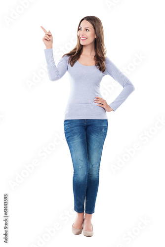 Photo: Woman pointing Woman pointing