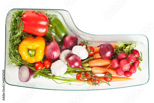Photo: Vegetables stored in a refrigerator Vegetables stored in a refrigerator
