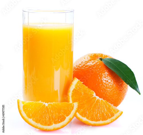 Fresh orange with juice