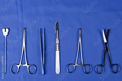 Photo: A set of surgical A set of surgical