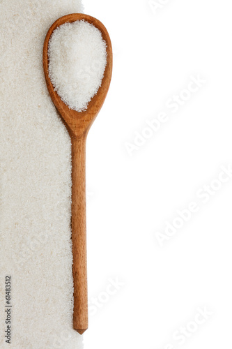 Photo: wooden spoon with sugar wooden spoon with sugar