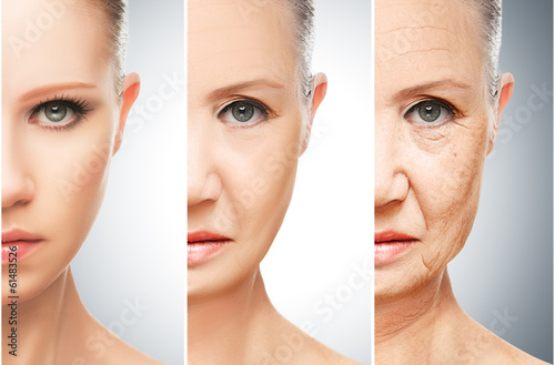 Photo: concept of aging and skin care concept of aging and skin care