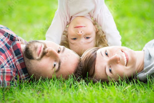 Photo: Happy family in spring Happy family in spring