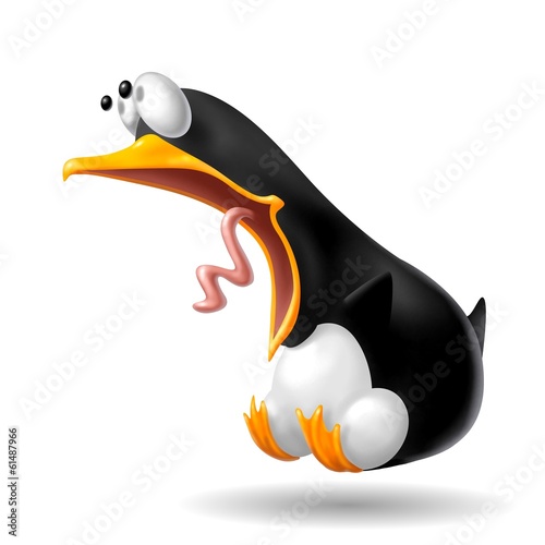 Illustration: pinguino terrorizzato pinguino terrorizzato