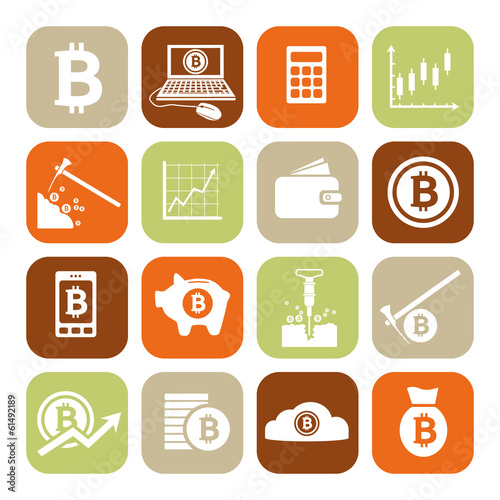 Vector: bitcoin icons bitcoin icons