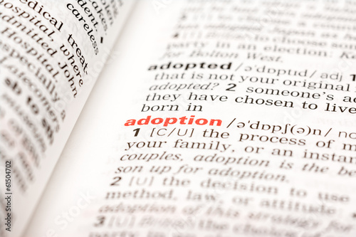 Photo: Adoption Word Definition In Dictionary Adoption Word Definition In Dictionary
