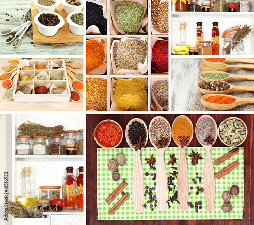 Photo: Collage of different aroma spices Collage of different aroma spices