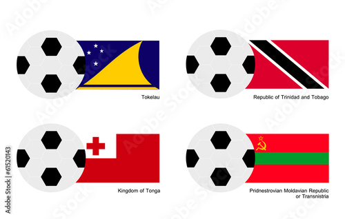 Vector: Tokelau, Trinidad and Tobago, Tonga and Transnistria Flag Tokelau, Trinidad and Tobago, Tonga and Transnistria Flag