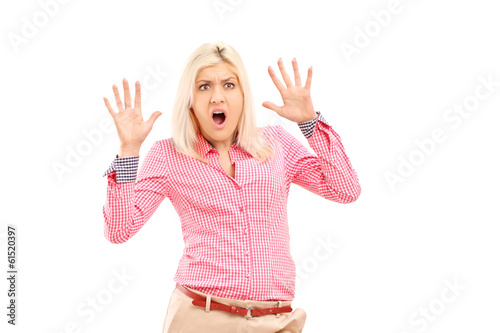 Photo: Scared woman Scared woman