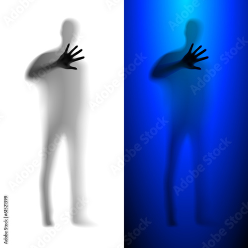 Vector: Man asking for help Man asking for help