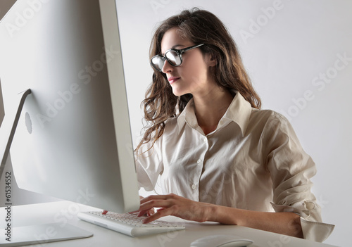 Photo: typing girl typing girl