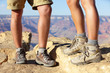 Hiking shoes on hikers in Grand Canyon Hiking shoes on hikers in Grand Canyon