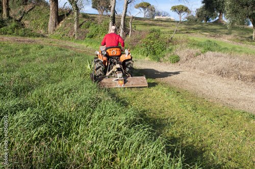 Photo: Tractor with mower Tractor with mower