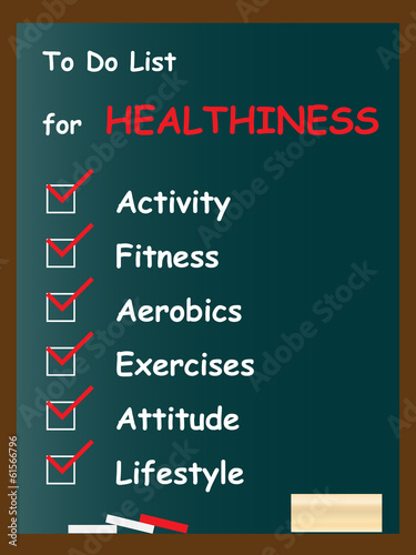 Illustration: Conceptual to do list on blackboard Conceptual to do list on blackboard