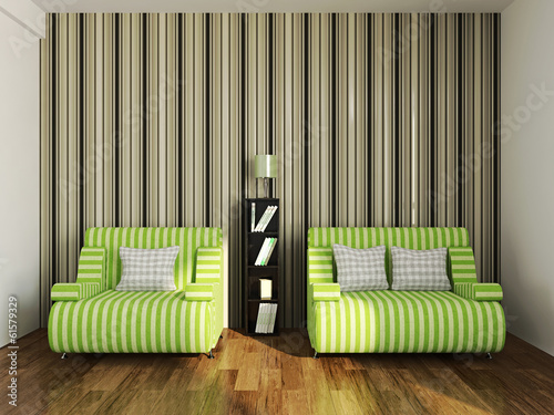 Illustration: Armchairs near the wall Armchairs near the wall