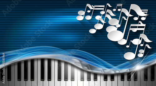 Illustration: Music Blue and Metal Business Card Music Blue and Metal Business Card
