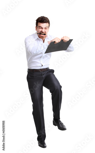Photo: Young frustrated and stressed businessman Young frustrated and stressed businessman