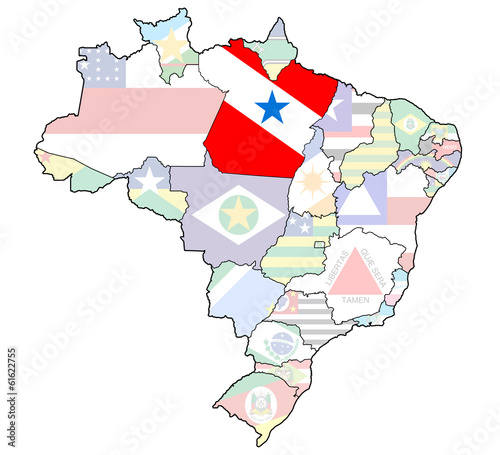 Illustration: para state on map of brazil para state on map of brazil
