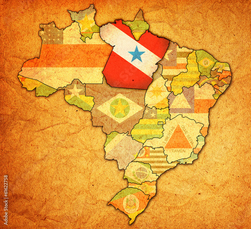 Illustration: para state on map of brazil para state on map of brazil