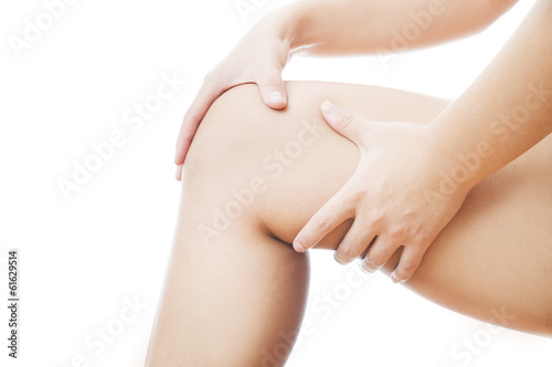 Photo: Knee pain in woman Knee pain in woman