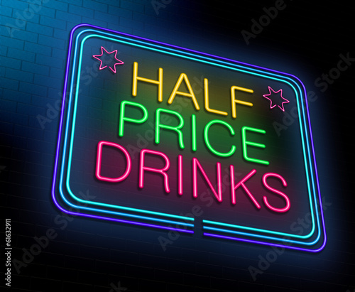 Illustration: Cheap alcohol concept. Cheap alcohol concept.