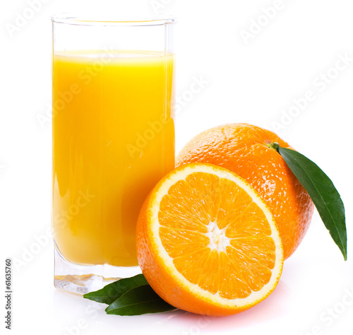 Fresh orange with juice