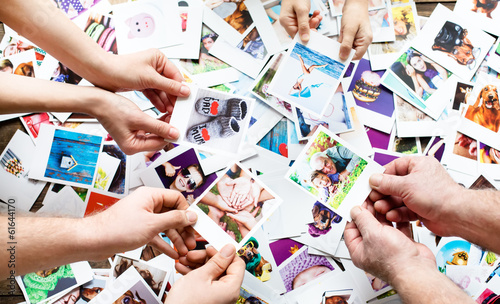 Photo: Set of images in family hands Set of images in family hands