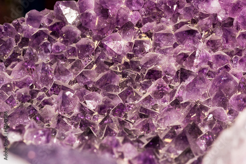 Photo: Violet smoked quartz crystals geode Violet smoked quartz crystals geode