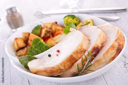 Photo: meat and vegetable meat and vegetable