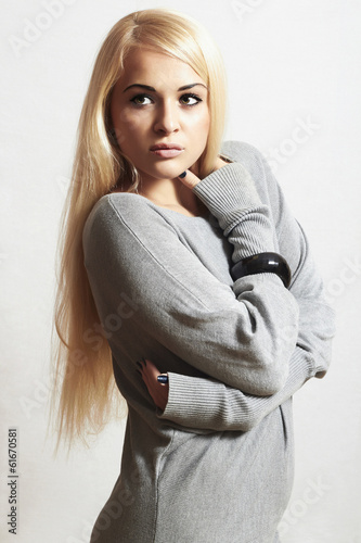 Photo: Beautiful Blond Woman in Dress.Accessories.Fashion Beauty Girl Beautiful Blond Woman in Dress.Accessories.Fashion Beauty Girl