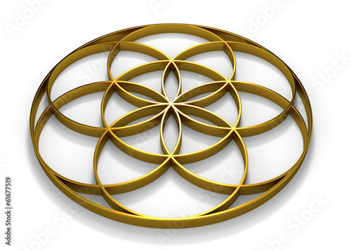 Illustration: Saat des Lebens gold liegend 4 Saat des Lebens gold liegend 4
